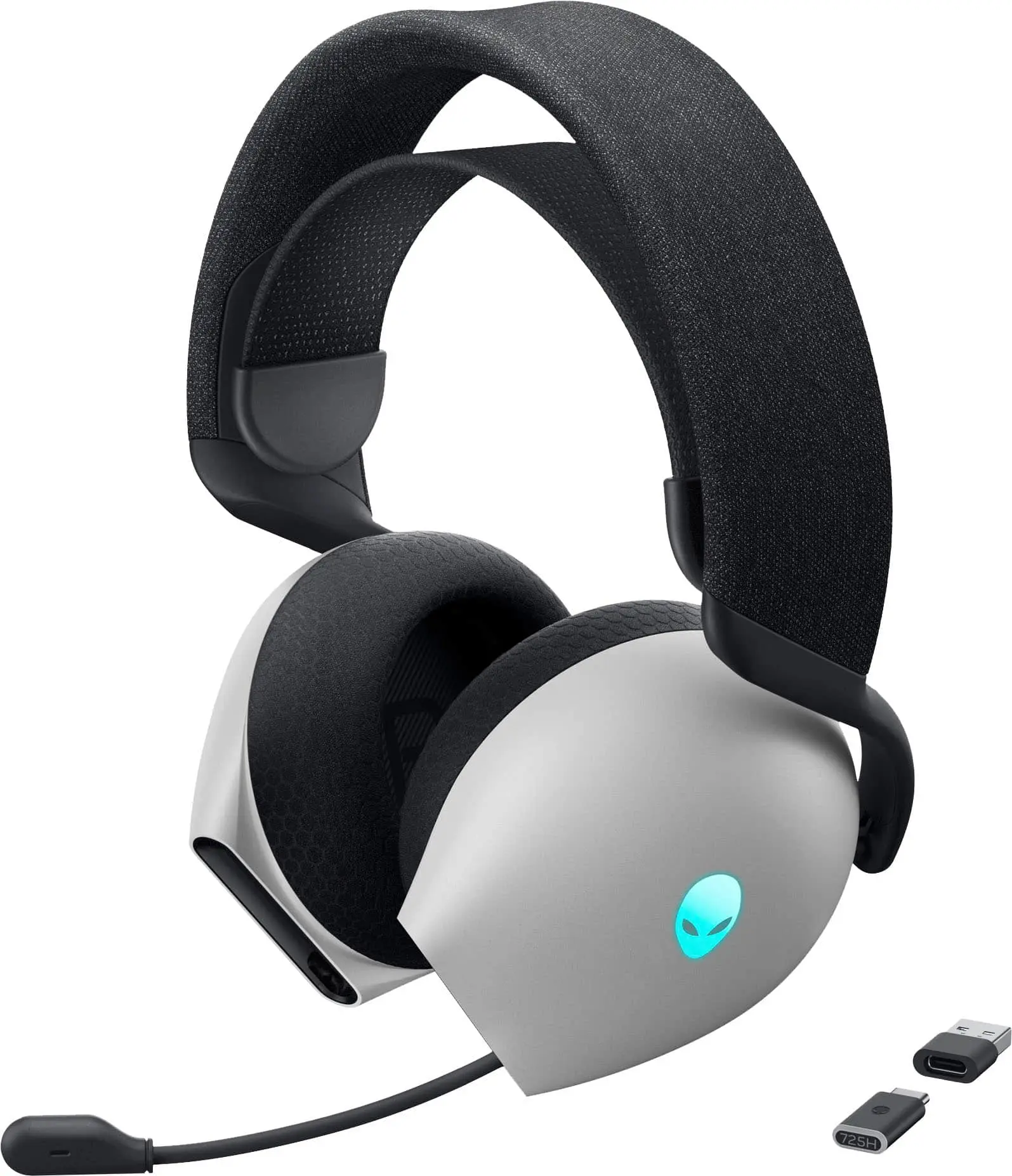 Alienware - AW725H Tri Mode Wireless Over-the-Ear Gaming Headset for PC, Xbox XS, Xbox One, PS5, PS4, Switch and Mobile - Lunar Light