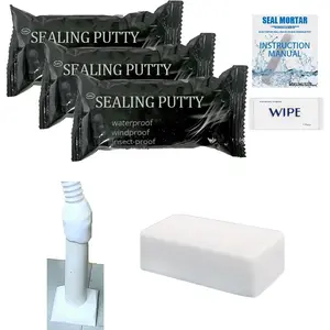 3 count White  Plumbers Putty | Moldable Duct Seal for Leak Repair, Wall Crack & Pipe Sealing | Indoor & Outdoor -Drying, Odorless, Long-Lasting Sealant for AC Holes, Drains & Wiring Gaps