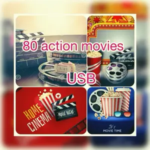 80 action movies 128g usb