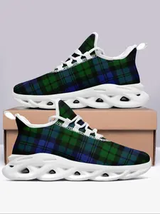 Men's Scottish Casual Sneakers, National Flag Series with Scotland Flag Classic Tartan Design, Stylish Streetwear for Daily Wear Walking and Travel