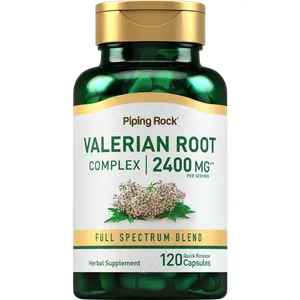 Piping Rock Valerian Root Capsules 2400 mg | 120 Count | Extract Supplement | Herbal Blend | Non-GMO, Gluten Free
