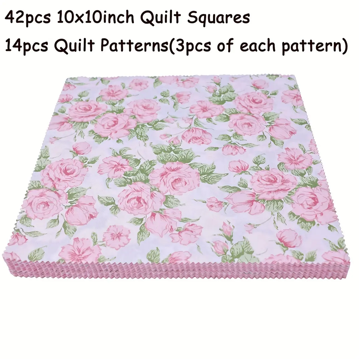Craft & Sew With Ease: 42-Piece Cotton Fabric Charm Piece, 10X10 Inches - Floral Patterns For Quilting And Patchwork