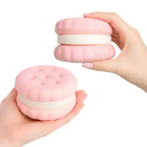 Ice Cream Cookie Sandwich 3-in-1 Bread Squishy Slow Rising Slow Rebound Stress Relief Fidget Toy Cake Bread Squishie Sensory Toy Stress Relief for Kids and Adults