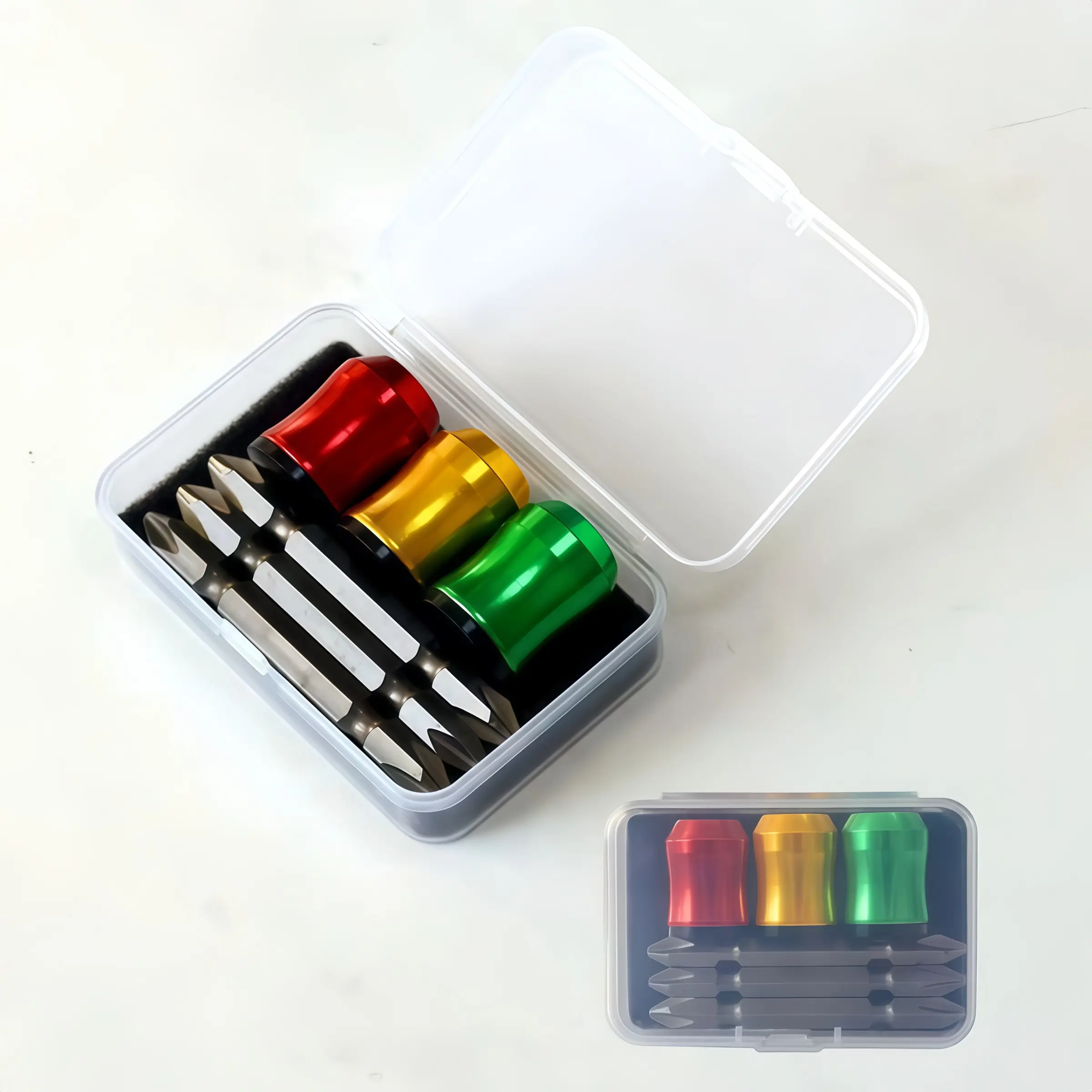 3pcs Magnetic Screwdriver Bits, Strong Magnetized Hex Wrenches, Aluminum Metal Magnets, Durable Box Set