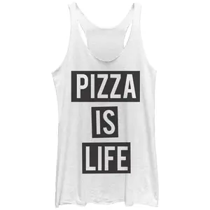 Women's Lost Gods Pizza is Life Racerback Tank Top