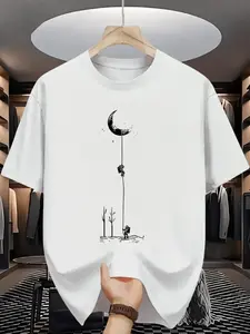Summer New Men's T-Shirt Short Sleeve Trendy Printed Fashion Top