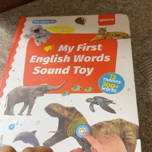 My First English Words Sound Book,2025 Upgraded 1–6 Years,300+ Words,13 Learning Themes.Talking Book Interactive Educational Toy Montessori Learning for Toddlers Preschool Kids.