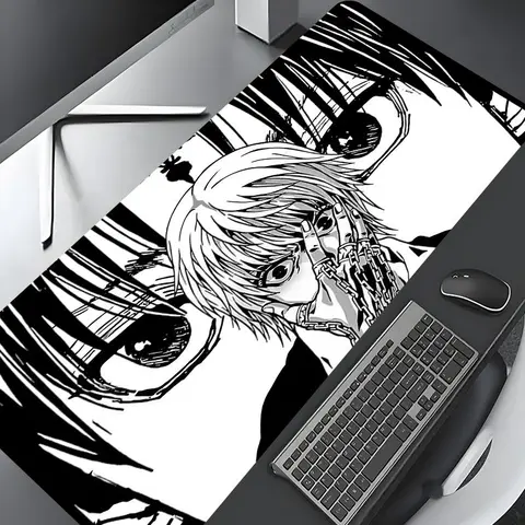 Vintage Black-and-White Horror Comic Character Design Extra Large Gaming Mouse Pad, Desktop Protector with Non-Slip Rubber, Multi-Size Mouse Mat for Laptops and Desktops, Computer Desk Accessories