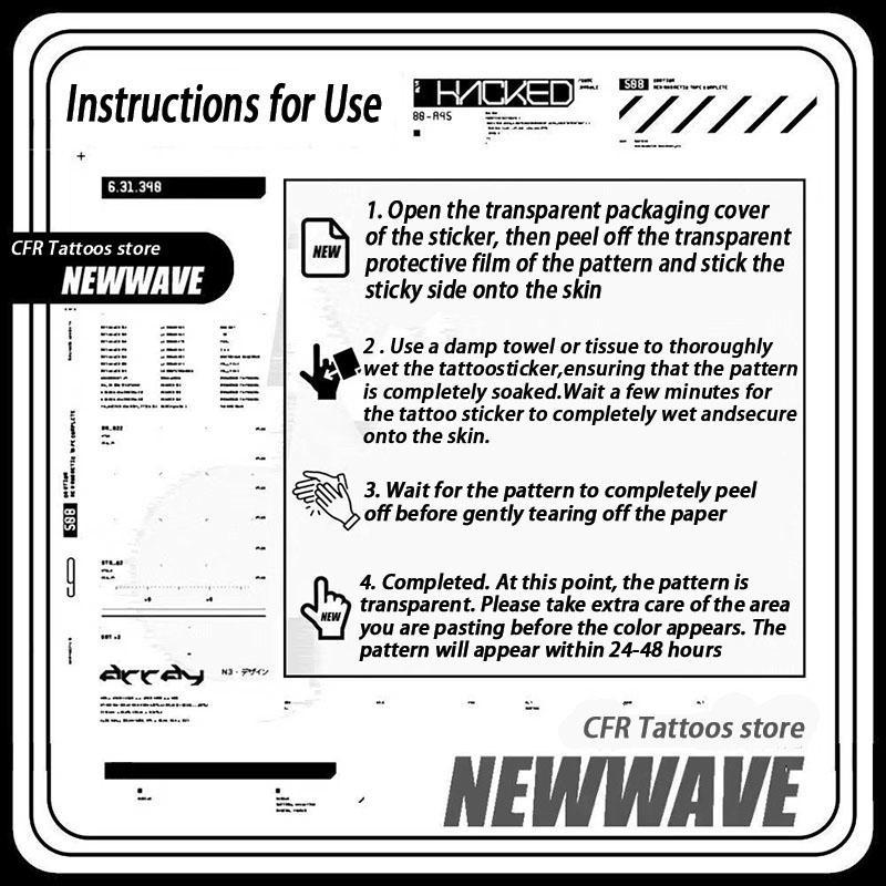 Cross Design Temporary Tattoo Sticker, 1 Count Waterproof Long Lasting Fake Tattoo Sticker, Body Art Sticker for Women & Men, Body Fake Tattoos