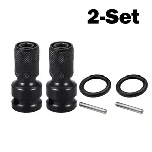 Heavy Duty High Torque1/2 inch Square Drive to 1/4 inch Hex Female Socket Adapter Converter Chuck Adapter for Impact Air and Electric Wrench.