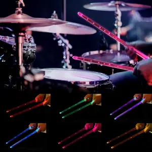 Rechargeable LED Drumsticks with 15 Dynamic Colors - Perfect Gift for Adult Drummers