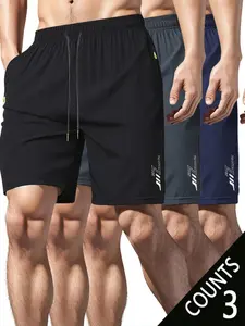 Men's Solid Color Drawstring Waist Shorts, Casual Breathable Comfortable Shorts for Summer, Men's Bottoms for Daily Wear