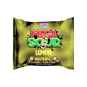 Barnetts Mega Sour Lemon Candy 104g – Handmade British Hard Sweets – Extreme Sour Candy Challenge – Retro Party Bag & Gift Hamper Treats