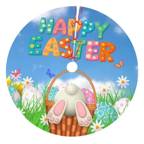 Easter Colorful Eggs Cute Bunny Spring F