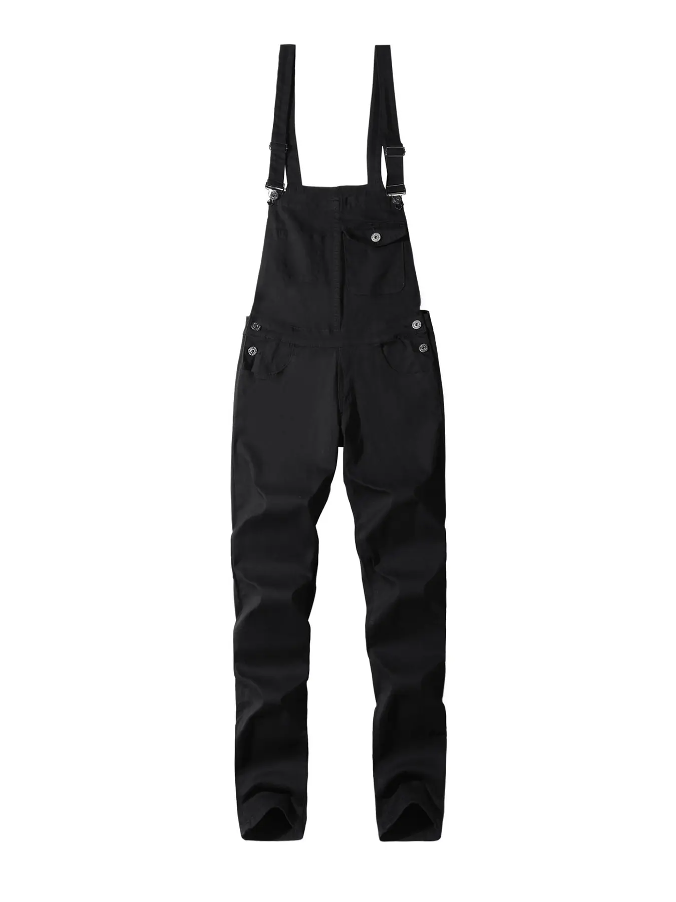 Men's Denim Jumpsuit Workwear, Elastic Jean Fabric Adjustable Straps & Pockets, Casual Washed Harem Overall, All Seasons, Multi Pocket Overalls, Denim Jumper Pants