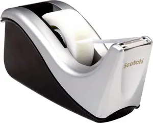 Desktop Tape Dispenser, Silvertech Two-Tone (C60-ST)