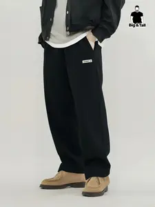 Men's Large Size Corduroy Jogger Pants, Loose Straight Casual Sportswear, Fashionable Big Board Men's Pants, Fits Up to 300 Pounds, Athleisure Style Bottoms