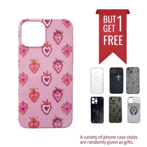 buy 1 get 1 free pink phone case for iphone 11 12 13 14 15 pro promax ,fashion pink heart phone case