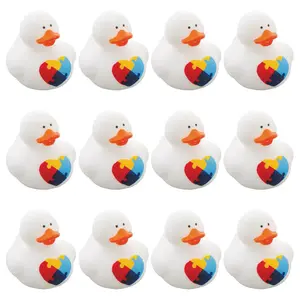 2" Autism Awareness Vinyl Rubber Ducks - 12 Pc.