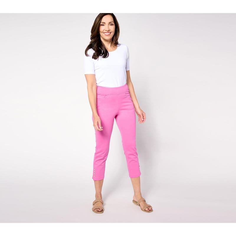 Belle by Kim Gravel Regular Pearls Just Want to Have Fun Ponte Pant