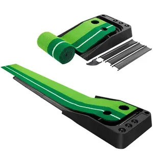 Indoor Golf Putting Green with Ball Return Automatic Portable Golf Game Practice Training Aid for Home/Backyard Use 2 Balls Free CRESTGOLF