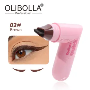 OLIBOLLA  Rotating Eyeliner Stamp Pen – Dual-Head Design with Wing Stamp, Smudge-Proof for Easy Cat Eye, Sharp Winged Lines & All-Day Makeup Wear - Beginner Friendly Everyday Makeup Tool for Women Waterproof rotating eyeliner