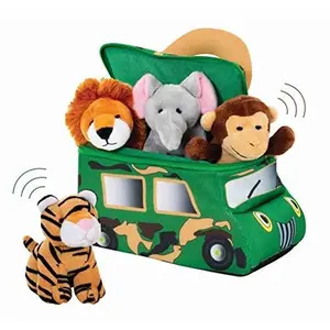 Bundaloo Plush Jungle Animals Set with Realistic Sounds