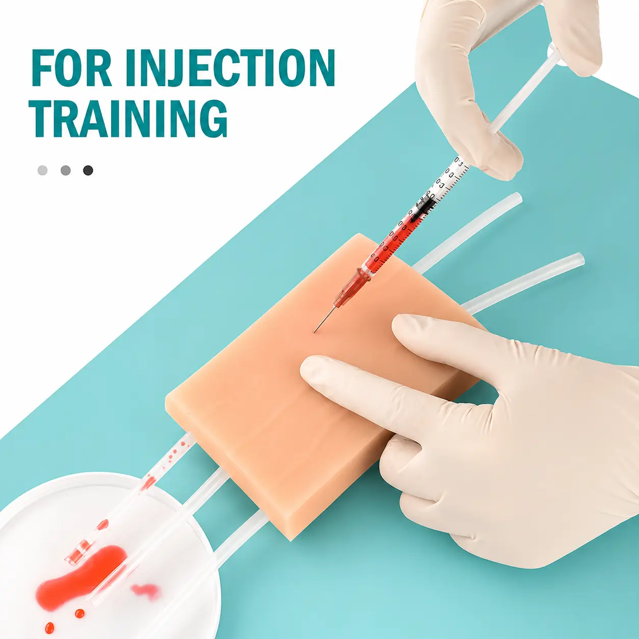 Medical Student Nurse Blood Drawing Training Model, Y Tube Venipuncture Practice Pad, Silicone Skin Simulation Module, Realistic Injection Model, Healthcare，Outdoor leisure equipment，Indoor leisure equipment