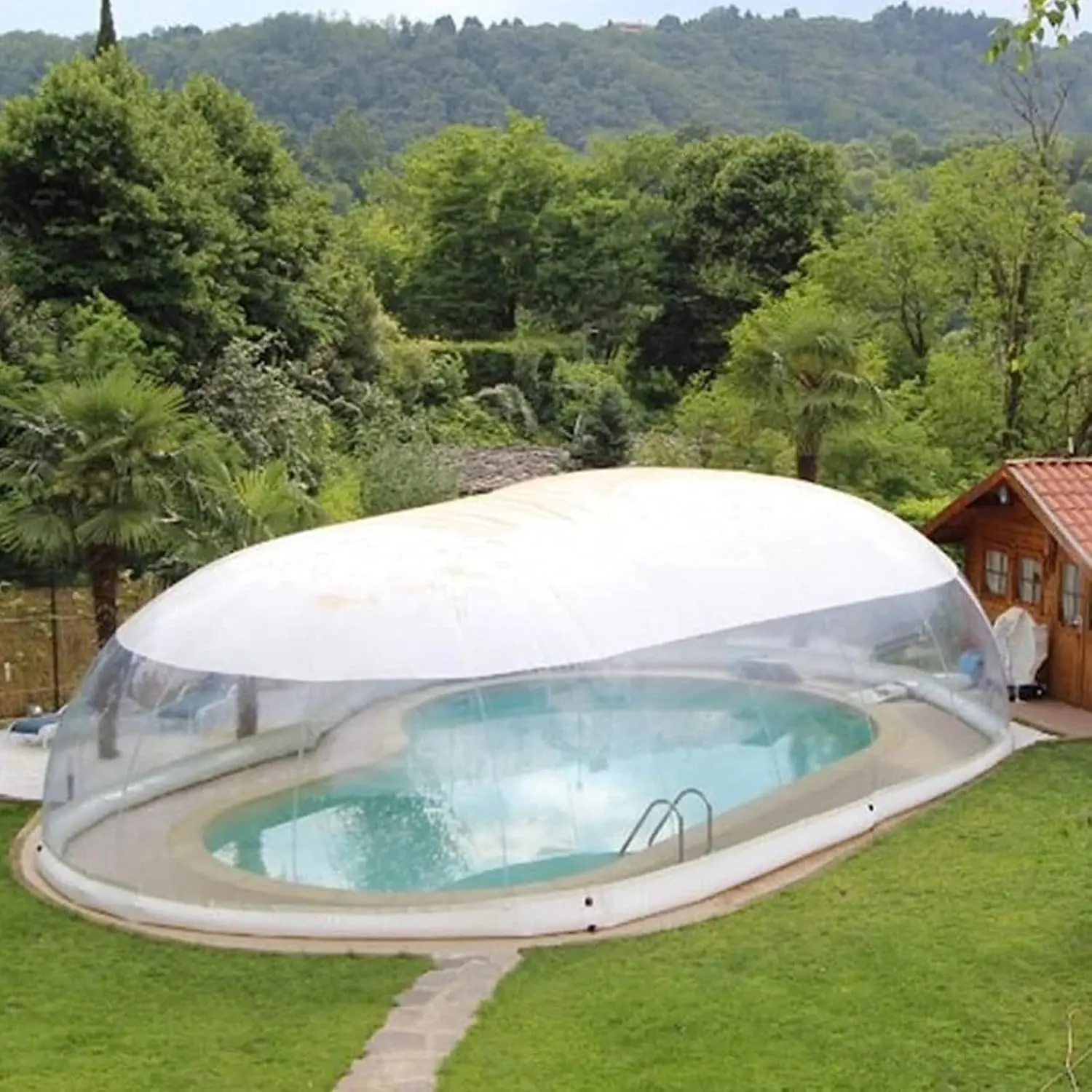 Inflatable Dome Pool Tent,/Inflatable Swimming Pool Cover Dome PVC Rectangular Inflatable Cover/Outdoor Rest Rainproof, Pool Inflatable Tent/Swimming Pool Cover,8 * 5 * 3M