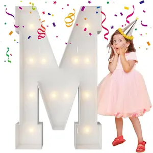 4FT Marquee Light Up Letters, Large Marquee Letters, Big Letter For Engagement Wedding Graduation Prom 2026 Decorations Birthday Party Backdrop Decor, Balloon Arch Kit Letter M