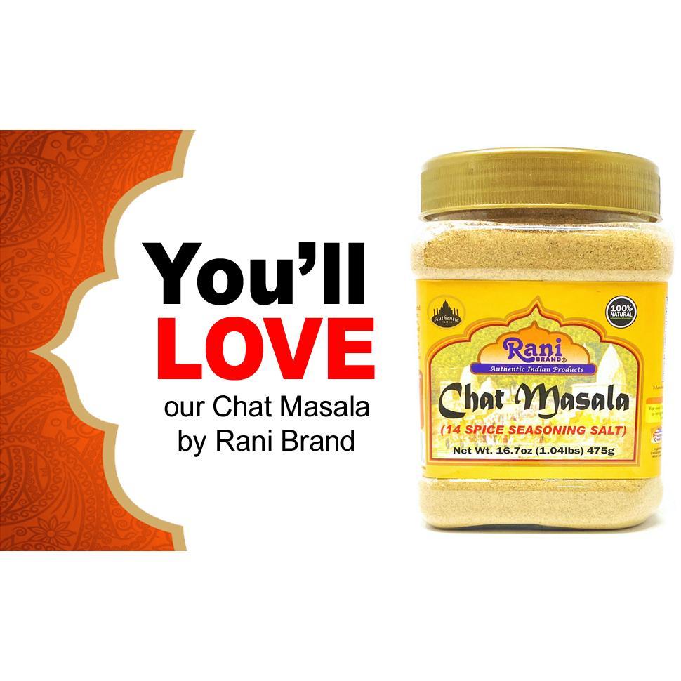 Rani Chat Masala (14 Spice Seasoning Salt) Tangy Indian Seasoning 20oz (1.25lb) 570g PET Jar ~ All Natural | No MSG | Vegan | No Colors | Gluten Friendly | NON-GMO | Kosher | Indian Origin
