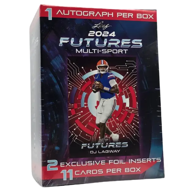 2024 Leaf Futures Multi-Sport Blaster Box - Sports Trading Cards, Multisport Cards, Baseball Collectible with Autographs, Foil Inserts