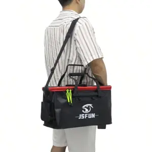 Eva Foldable Fish Tank Fishing Gear Accessories, Portable Outdoor Car Mounted Fishing Water Box, Fish Guard Bucket Fishing Box, Fishing Storage Bag