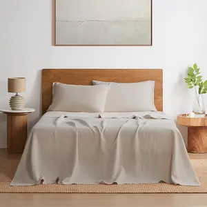 DAPU Pure Linen Sheets Set, 100% French Linen, Breathable, Soft and Durable for Hot Sleepers, Cool in the Summer, Warm in the Winter