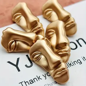 Five-Pack 23mm Mask Clothing Buttons, Vintage Alloy Design, Perfect for Decorative Clothes, Hair Accessories, Bags, Belts, Hats