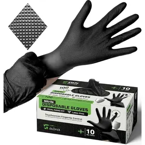 10 Mil Heavy Duty  Gloves,  Grip, Latex-Free,  Resistant for Mechanics & Auto Repair