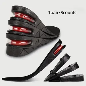 Breathable Height Increasing Shoe Inserts, Comfortable Invisible Cushion Pads, Multi-Layer Removable Shock Absorbing Sports Shoes Liners, Height Increasing Insoles