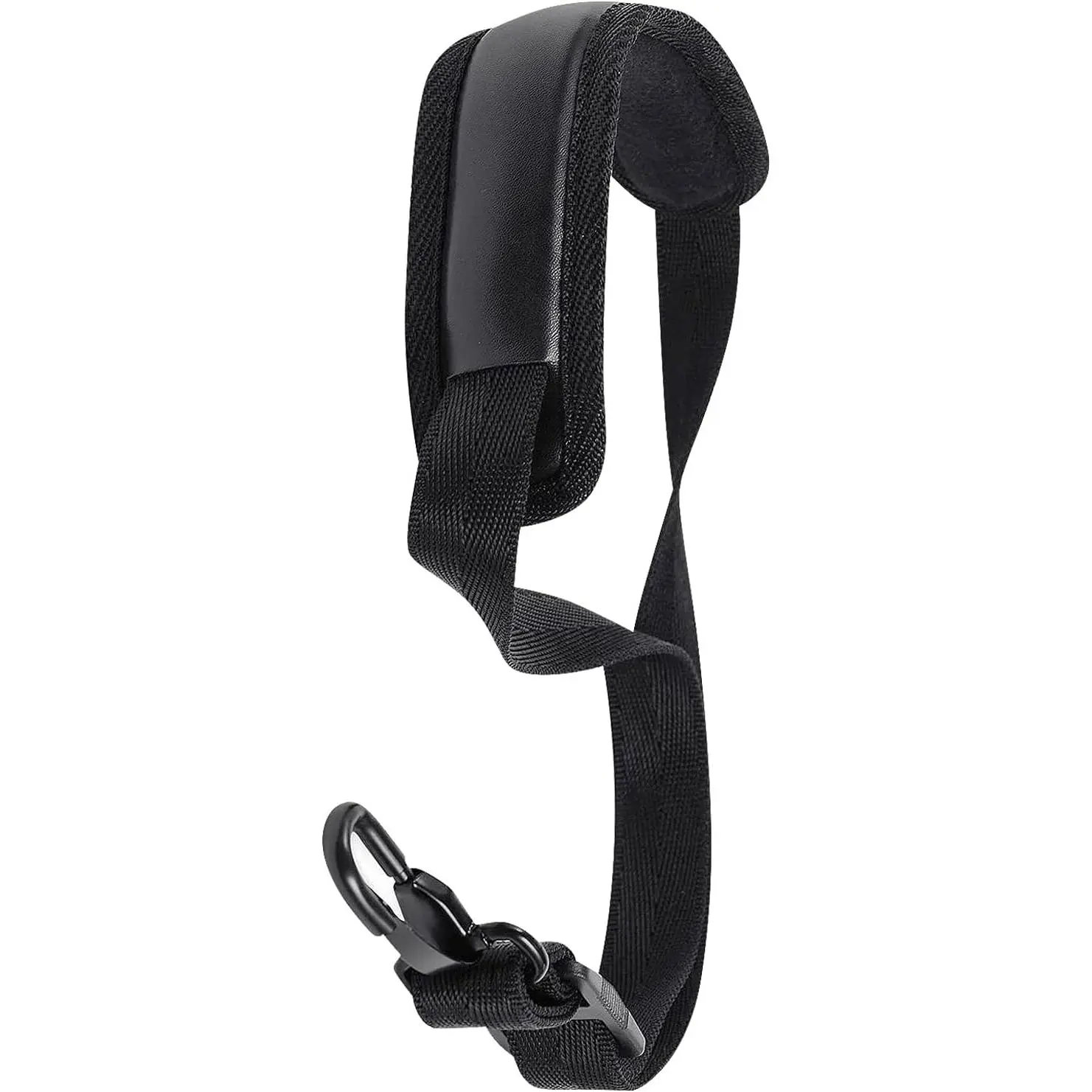 Saxophone  Strap Soft Sax Leather strap Padded for Alto Sax Tenor Clarinet Baritone Soprano Horn Music Instrument (1, BLACK)
