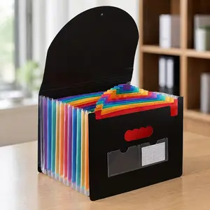 13-Pocket Accordion Folder & 25-Slot Zipper File Organizer for Office, School, Document Storage. Durable Portable Classification, Secure Protection for Important Papers, Ideal for Daily Use and Travel Convenience.