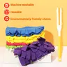 Reusable Microfiber Swiffer Duster Refills - 4-Pack Cleaning Cloth Pads with Handle, 360° Fit Flexible Microfibre Mops, Easy Maintenance for Whole House Dust Stain Removal on All Surfaces