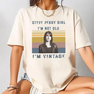 Steve Perry Girl T-Shirt, I'm Not Old I'm Vintage Journey Band Merch, Classic Rock Fan Gift, 80s Retro Music Tee