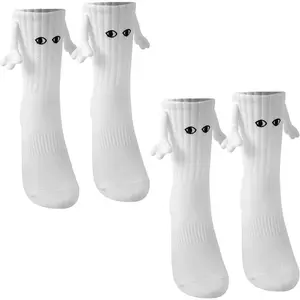 Holding Hands Socks Funny Magnetic Suction Socks Birthday Christmas Funny Gifts for Valentines Him and Her Menswear Bestie