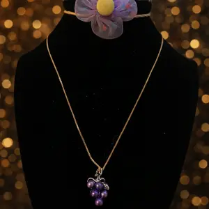 Grape Pearl Pendant Necklace purple freshwater pearl jewelry elegant adjustable chain 925 sterling silver Gift for Women