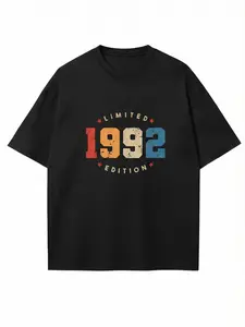 Limited Edition 1992 Vintage Birthday T-Shirt Camiseta Retro 90s Cumpleaños Regalo para Hombre y Mujer Unisex Classic Fit Vintage Graphic Tee Retro Style Birthday Shirt Nostalgia 90s Outfit Casual Wear Gift Idea Limited Edition Tee Streetwear Top