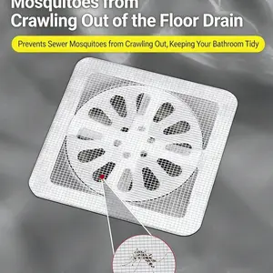 30pcs/50pcs/10pcs Bathroom Shower Drain Hair Filter Patch, Non-Toxic Plastic Construction, Easy Install Design, Compatible with Bathtub & Sink Drains