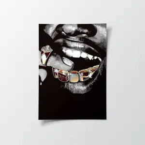 Black Art, Golden Grillz Hip Hop Poster