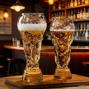 Football Shaped Beer Glass Cup, Unique Novelty Drinkware for Fans, Bar & Daily Use Mug, Drinking Glass, Crystal Glassware