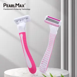 PearlMax Six-Blade 6-Blade Razor Shaving Remover for Women's Sensitive Skin Bikini Trimmer Shaving Knife