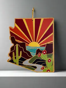 Arizona Cutting Board New - High-Quality Wooden Design for Versatile Use in Various Kitchen Tasks