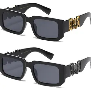 OG Big Frame Shades Black Gold with Embedded Logo Unisex Full Rim UV Protection Lens for Men & Women
